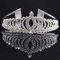 Silver Gorgeous Crystal Bridal Prom Tiara wedding crown or Tiaras Crystal Bridal Prom Tiara